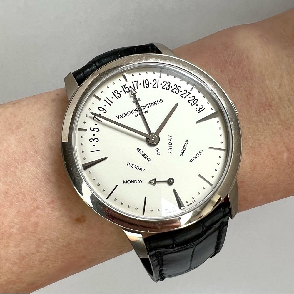 VACHERON & CONSTANTIN Patrimony Retrograde Date Day Automatic 42mm 18K WG Watch - Picture 2 of 9
